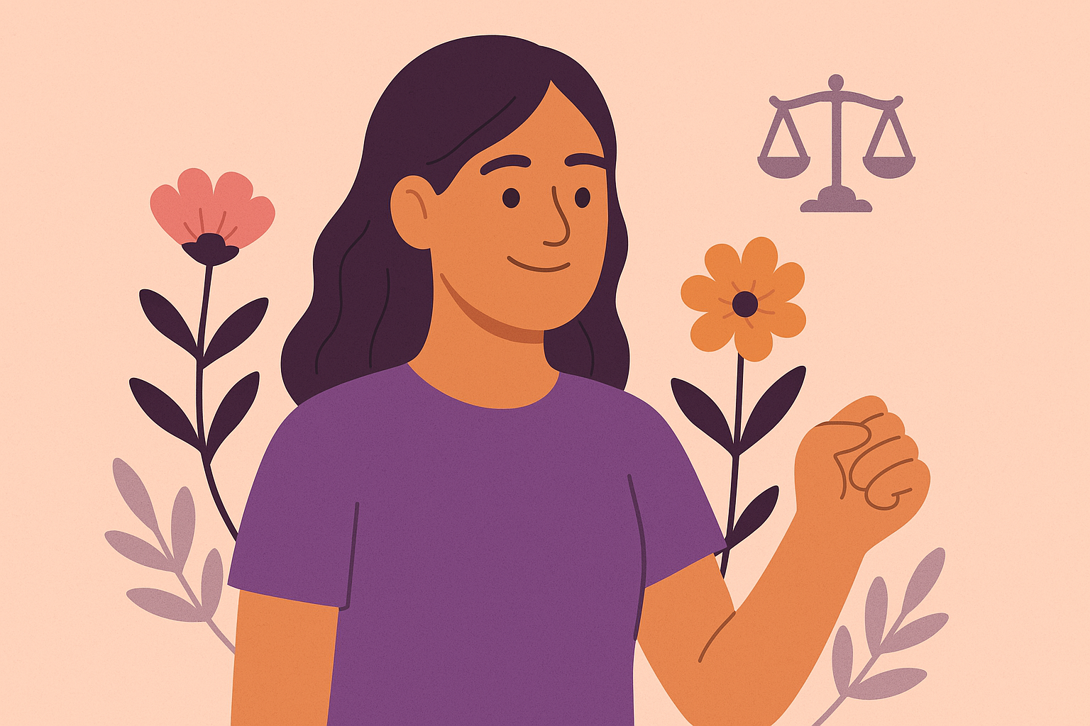 Imagen de mujer alentada por otras