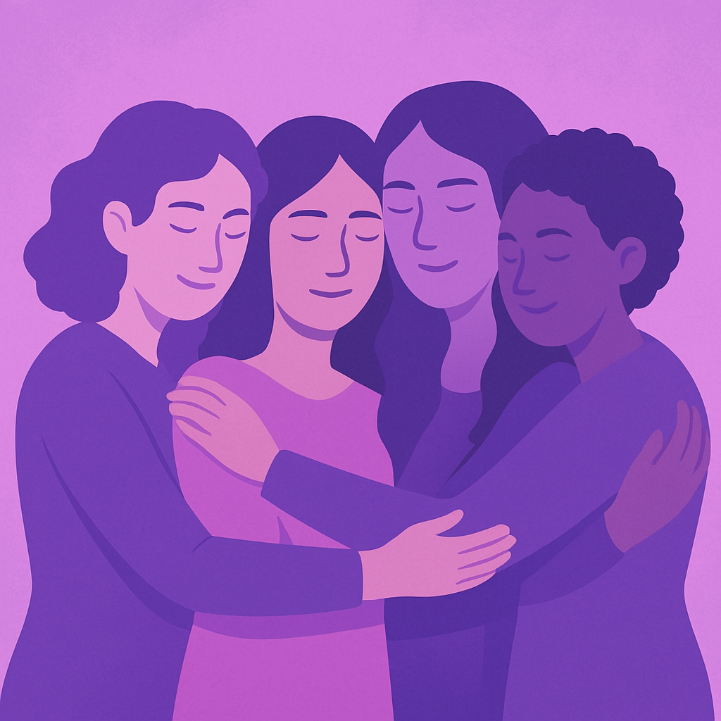 Imagen de mujeres abrazandose