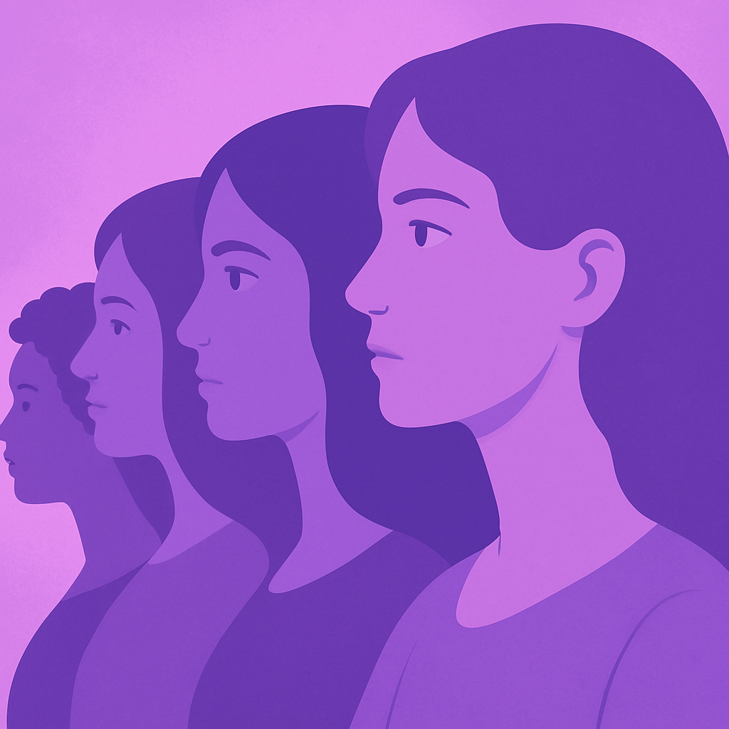 Imagen de mujeres de perfil